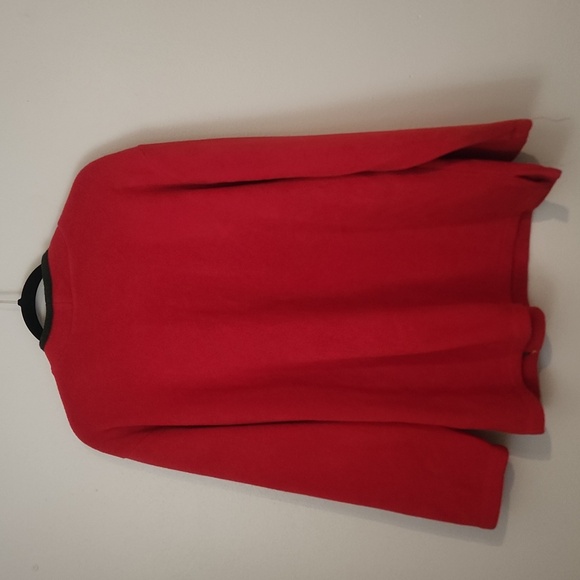 Vintage Holiday Fleece, Red and green, Trees Embroidered on Front, Size: XL - Picture 5 of 5